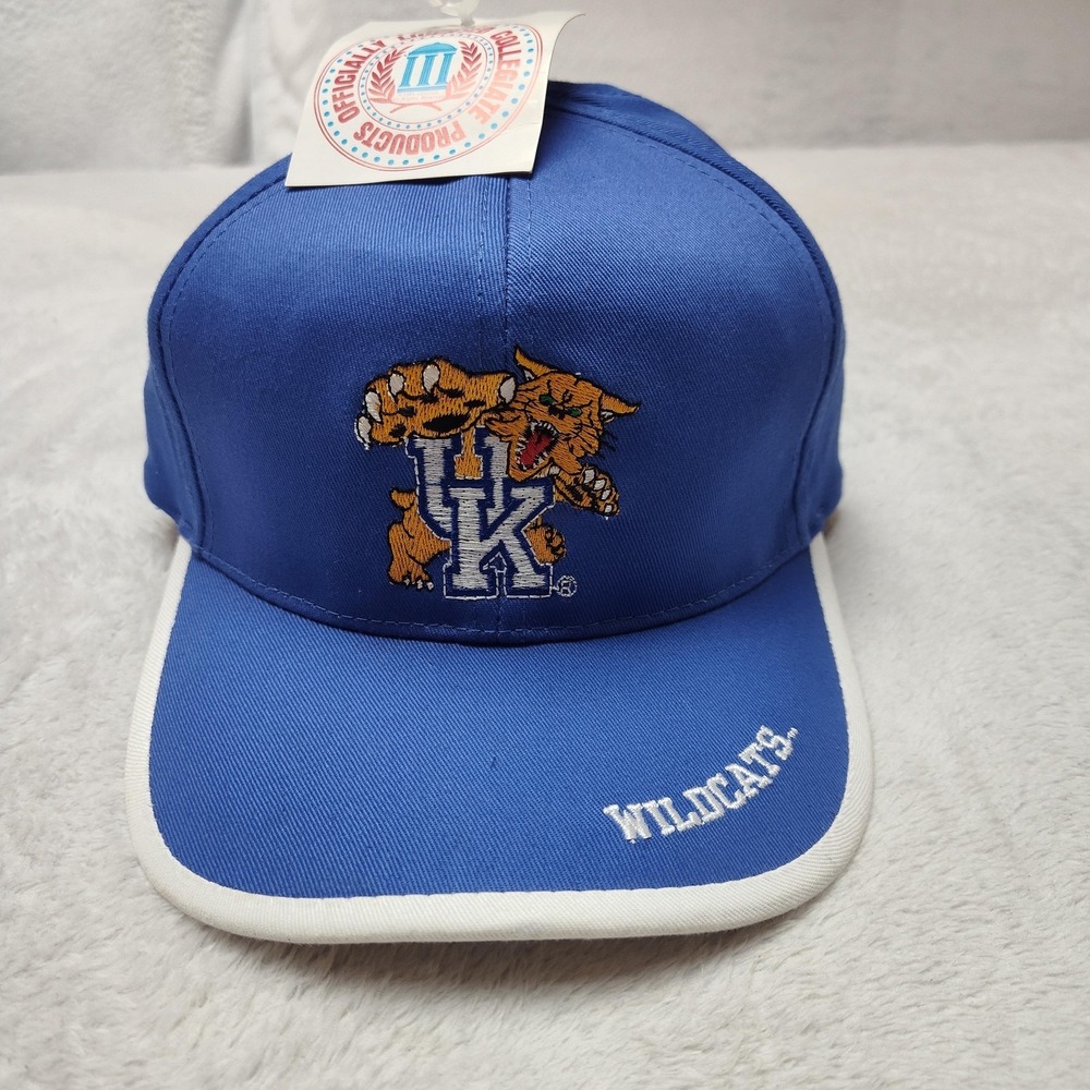 Vintage Kentucky Wildcats 90s CSI Hat Cap Strap Back‎ Men Blue NCAA Basketball
